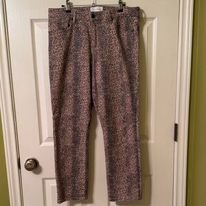 Dear John Leopard Print Cropped Jeans